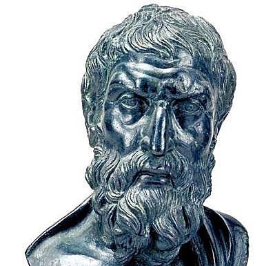 Busto de Epicuro.
