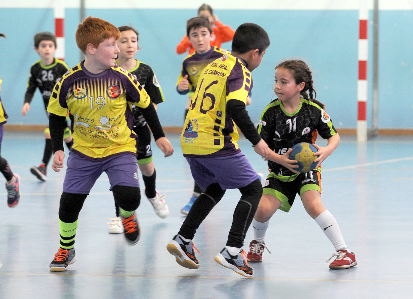 Los grupos de la categoría Benjamín se enfrentaba en el CEIP Pablo Picasso de la capital