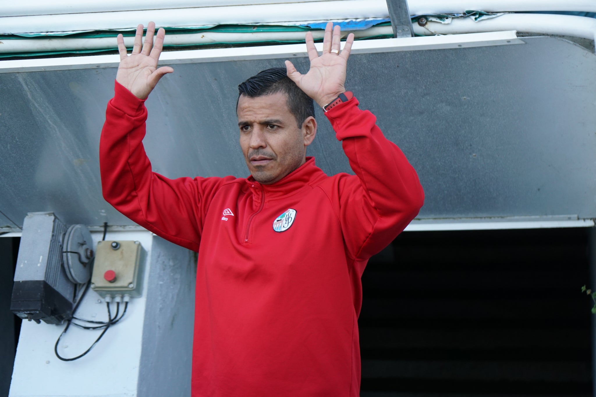 Rafa Dueñas ha dirigido esta mañana el primer entrenamiento del Salamanca CF UDS tras la destitución de Larrazabal. 