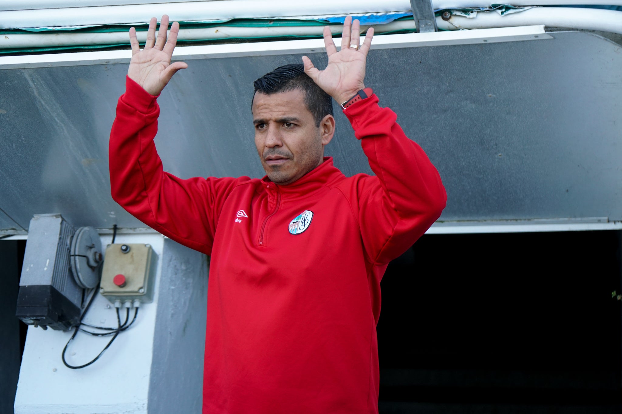 Rafa Dueñas ha dirigido esta mañana el primer entrenamiento del Salamanca CF UDS tras la destitución de Larrazabal. 