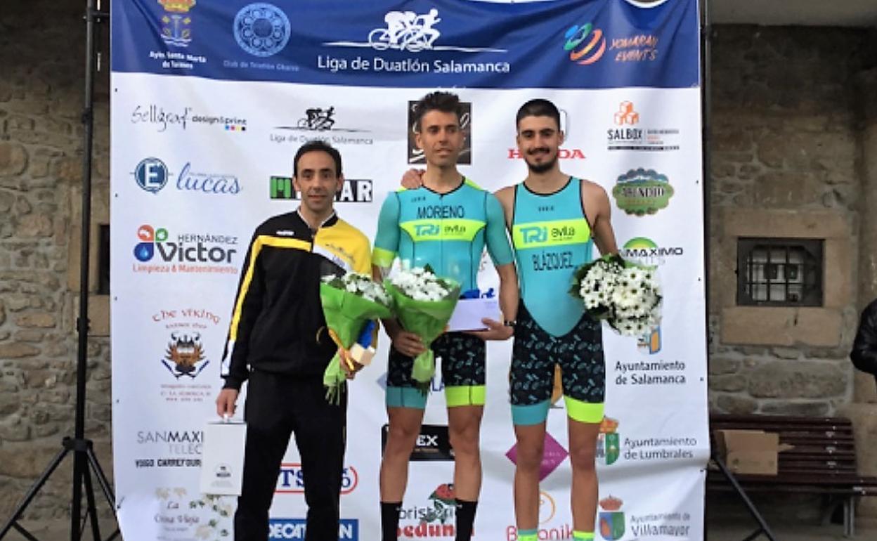 Marta Rodríguez y Fernando Moreno vencen en el Duatlón de Lumbrales
