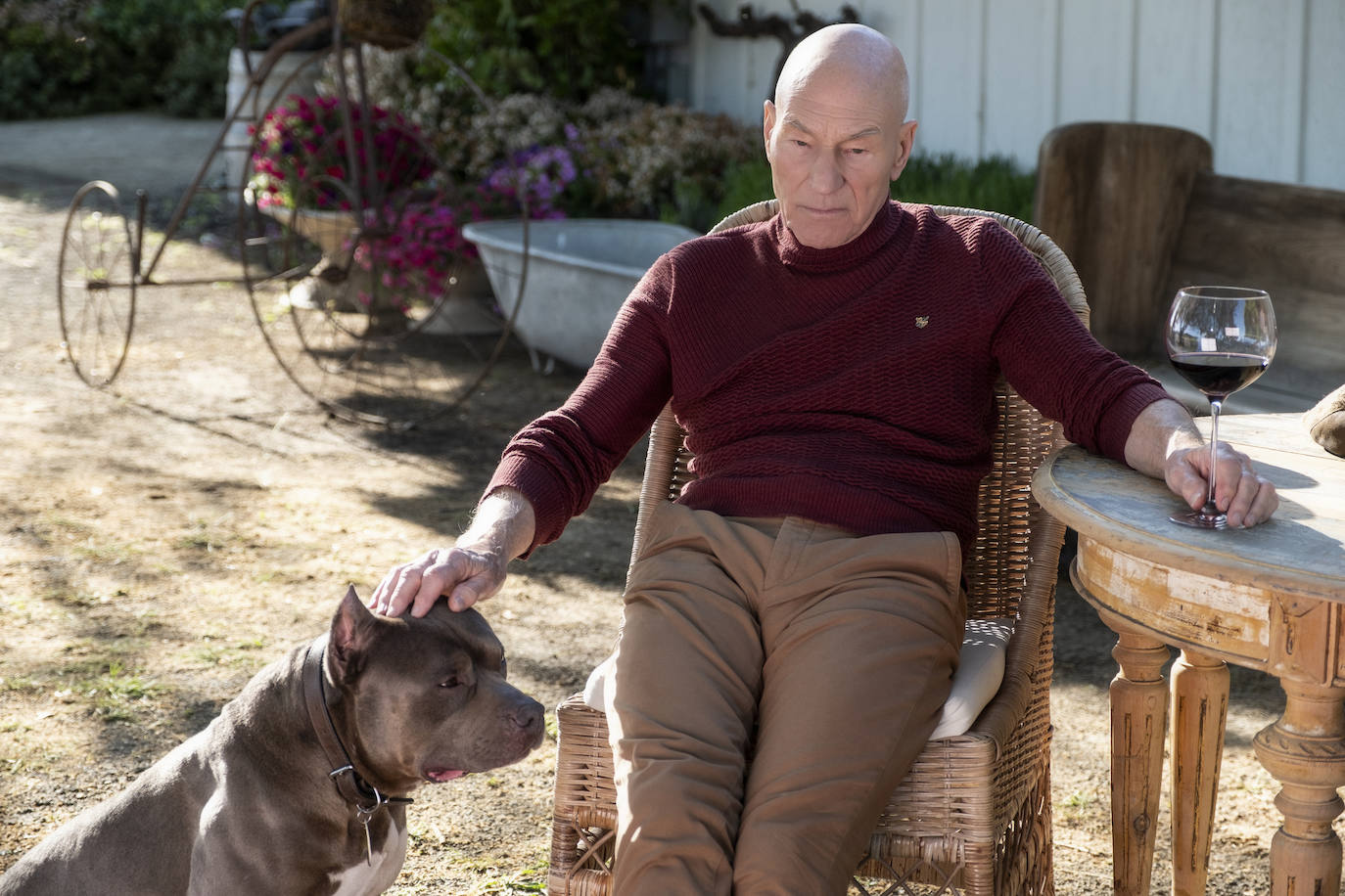 Patrick Stewart, como Picard, en un fotograma de la nueva serie.