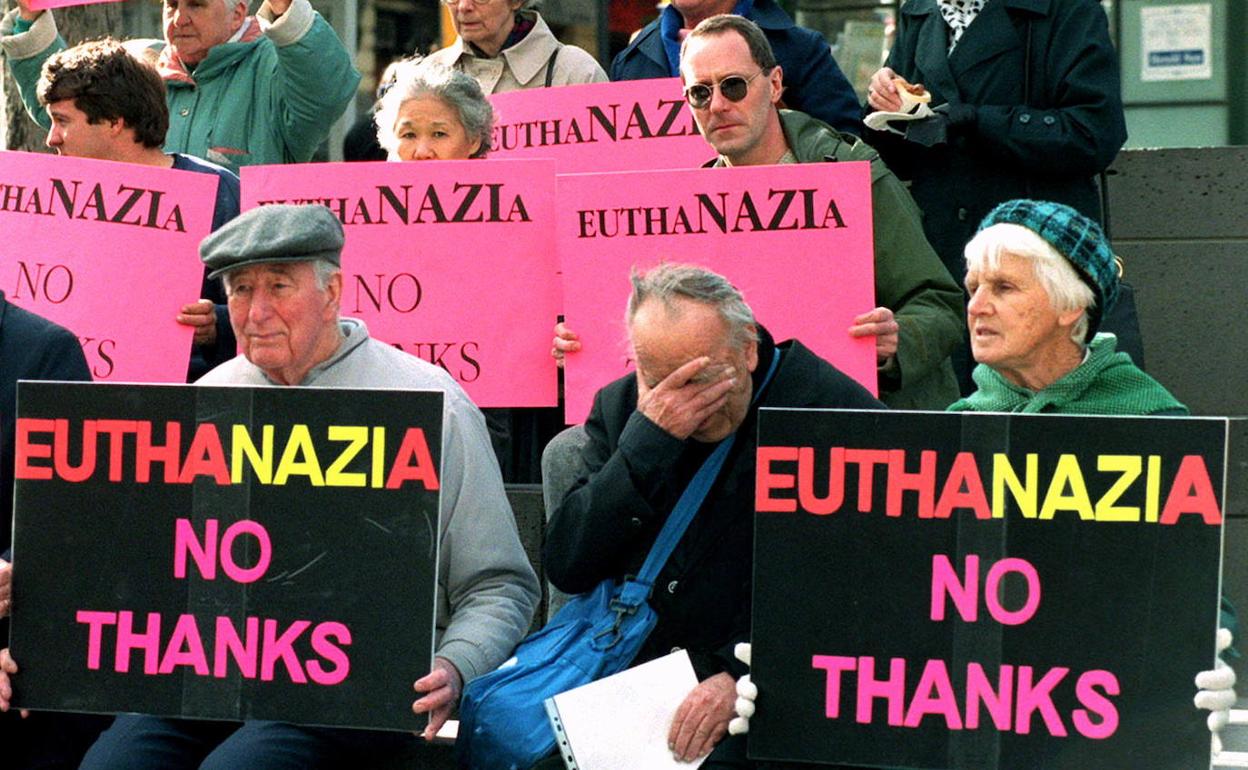 Manifetación en Australia contra la eutanasia