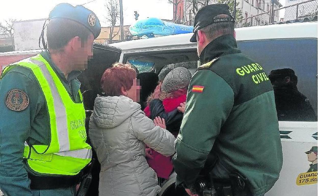 Llegada del hombre encontrado en la provincia de Palencia. 