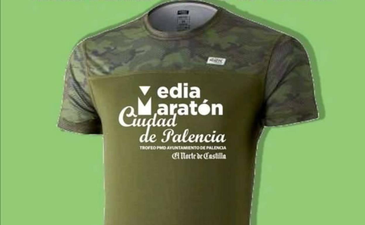 Camiseta técnica que recibirán los participantes en la carrera palentina como obsequio. 