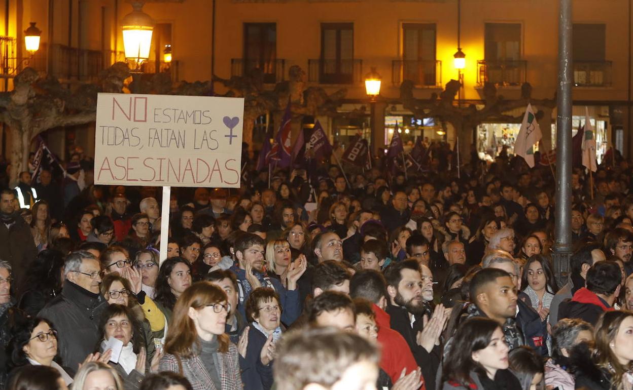 Manifestación del Día de la Mujer, el pasado año en Palencia. 