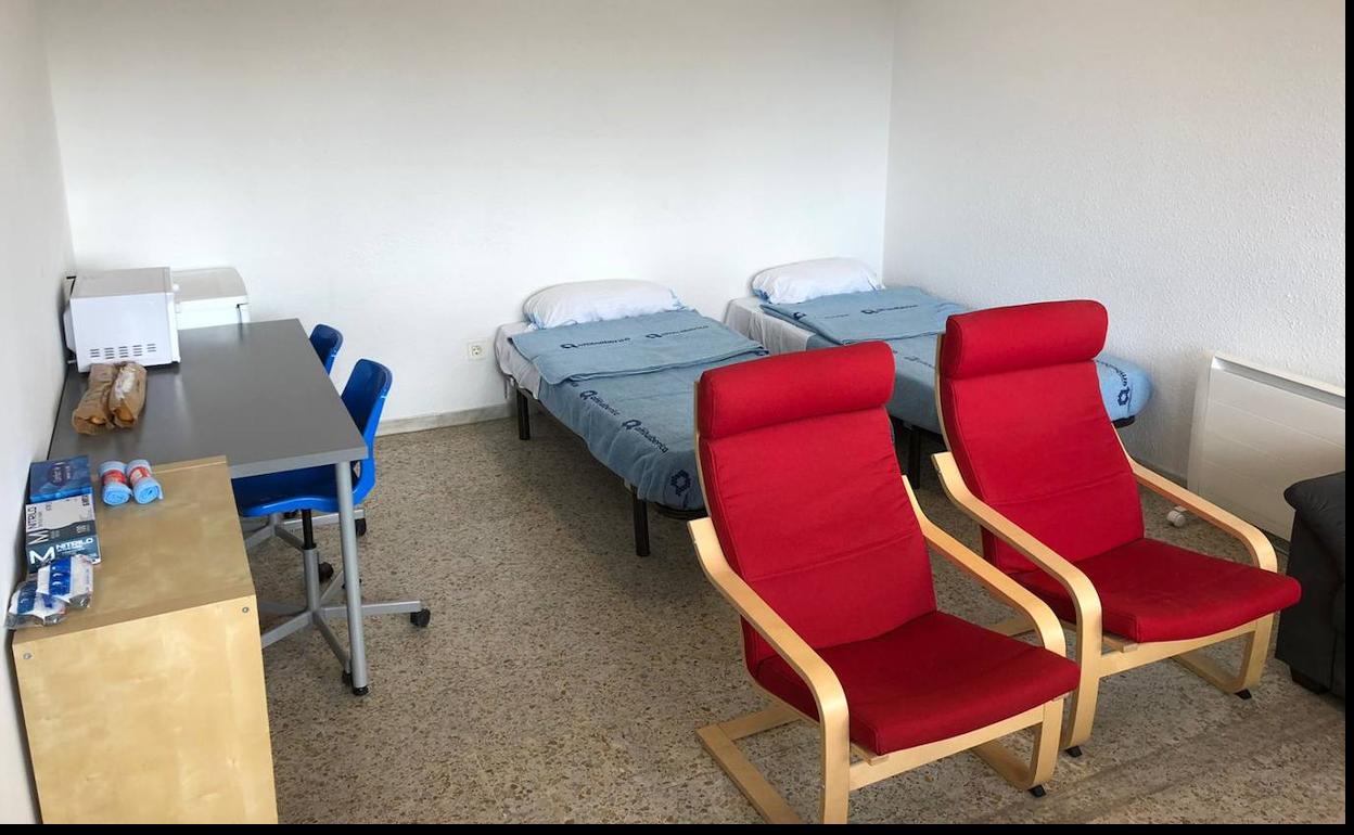 Parte de las instalaciones para el aislamiento en Ambuibérica. 