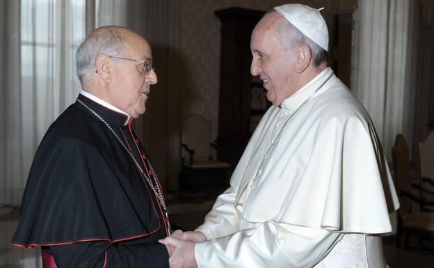 Ricardo Blazquez,con el papa Francisco, el pasado 3 de febrero.