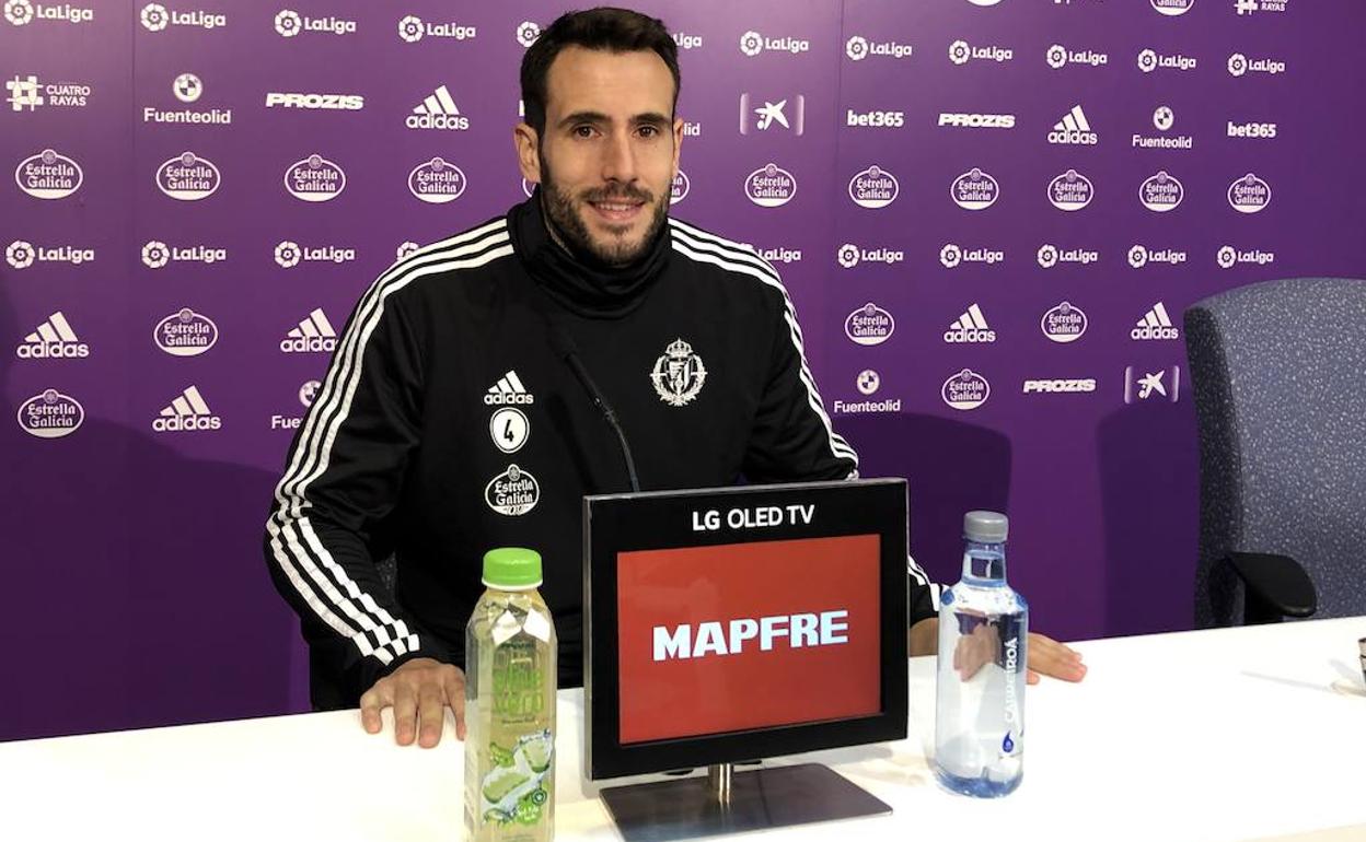 Kiko Olivas, esta mañana en la sala de prensa de Zorrilla. 