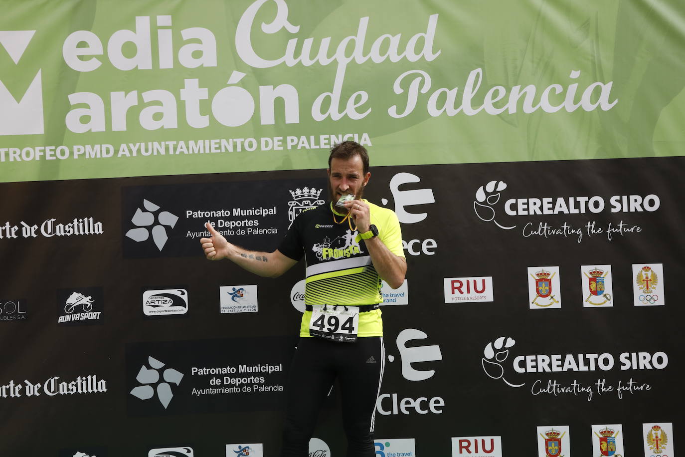 Participantes en la X Media Maratón Ciudad de Palencia. 