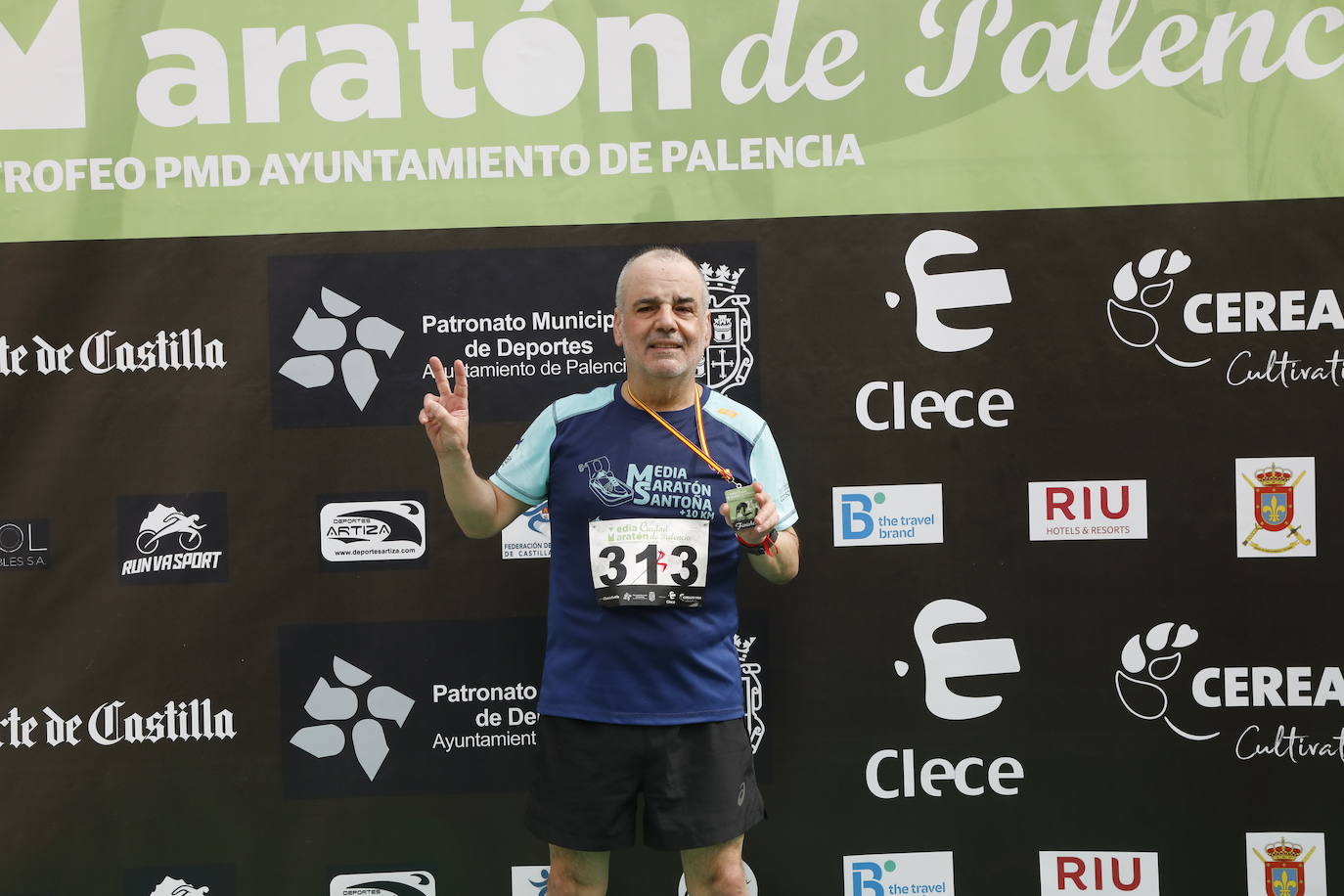 Participantes en la X Media Maratón Ciudad de Palencia. 