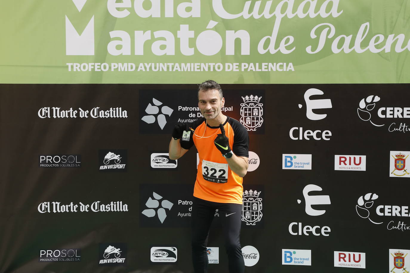 Participantes en la X Media Maratón Ciudad de Palencia. 