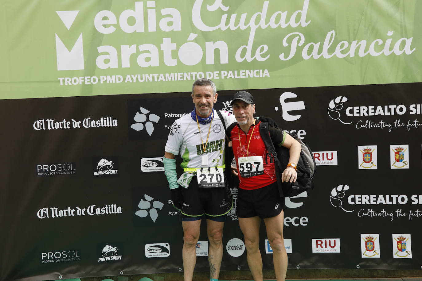 Participantes en la X Media Maratón Ciudad de Palencia. 