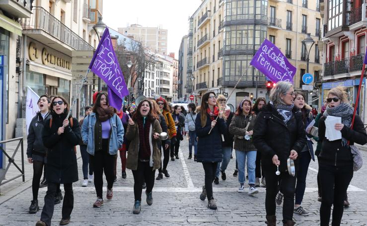 Manifestación vespertina en Valladolid con motivo del Día de la Mujer 