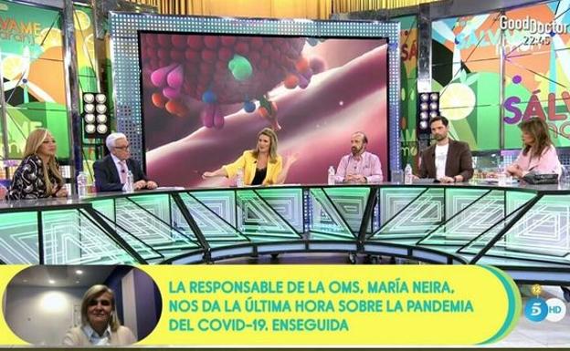 Mesa sobre el coronavirus al comienzo del programa. 