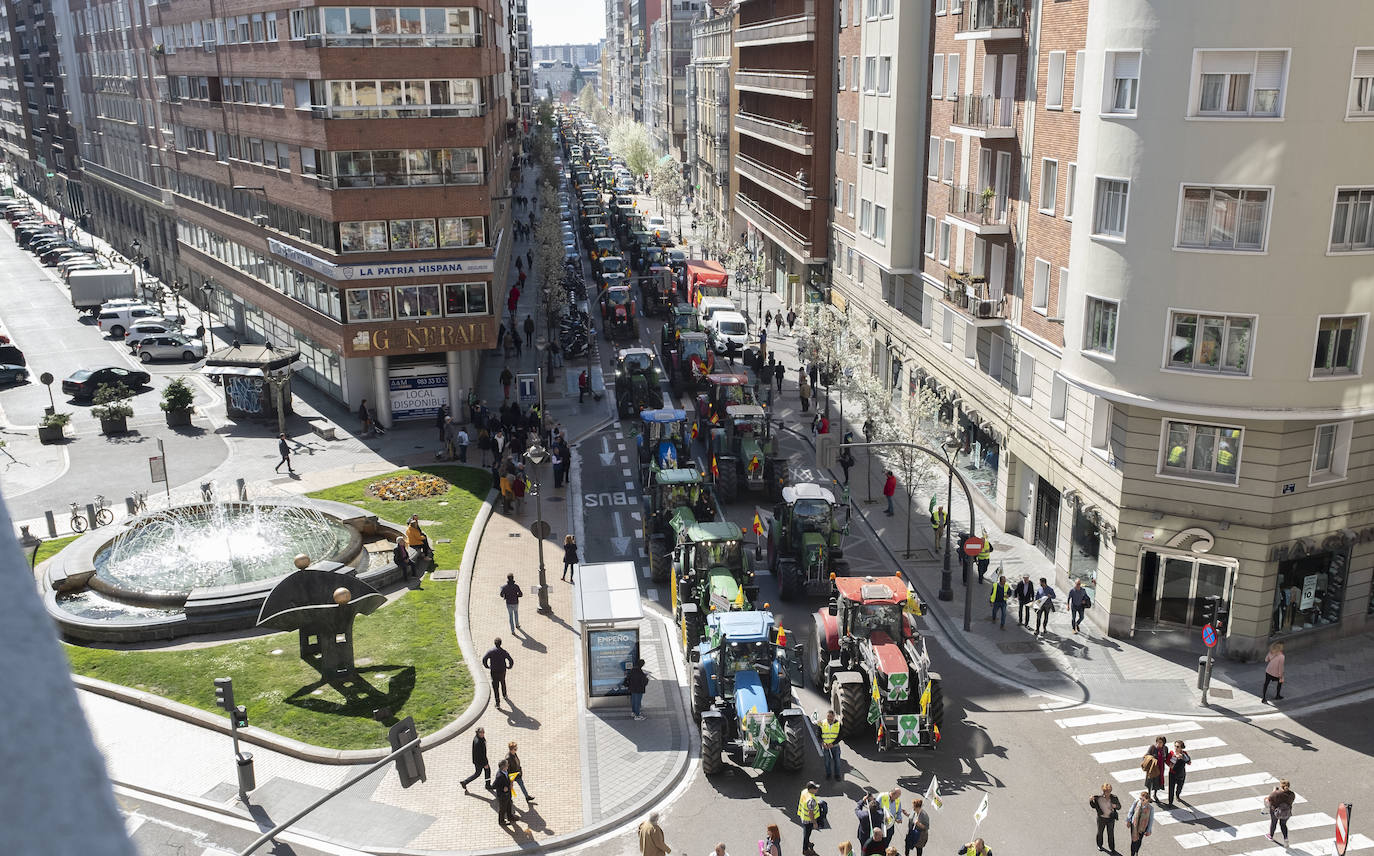 Las organizaciones agrarias UCCL, Asaja y COAG lograron concitar un millar de tractores y un millar de personas, de acuerdo a fuentes policiales, a su paso entre bocinazos por las calles de Valladolid, desde Colón hasta la Cúpula del Milenio, lo cual supuso un 'sorpasso' a sus previsiones (entre 200 y 400) y un «éxito absoluto» para que la sociedad visibilizara, y sobre todo oyera, el problema que tiene el campo.