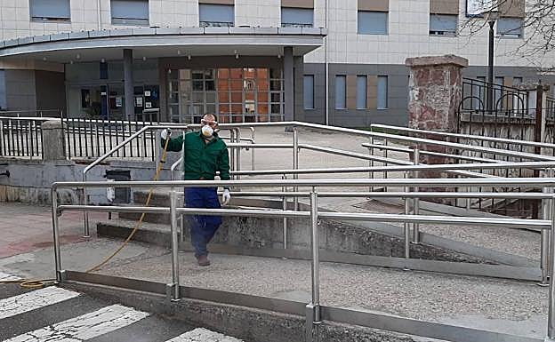 Labores de desinfección en Guardo. 