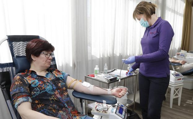 Donación de sangre en el hotel Rey Sancho.