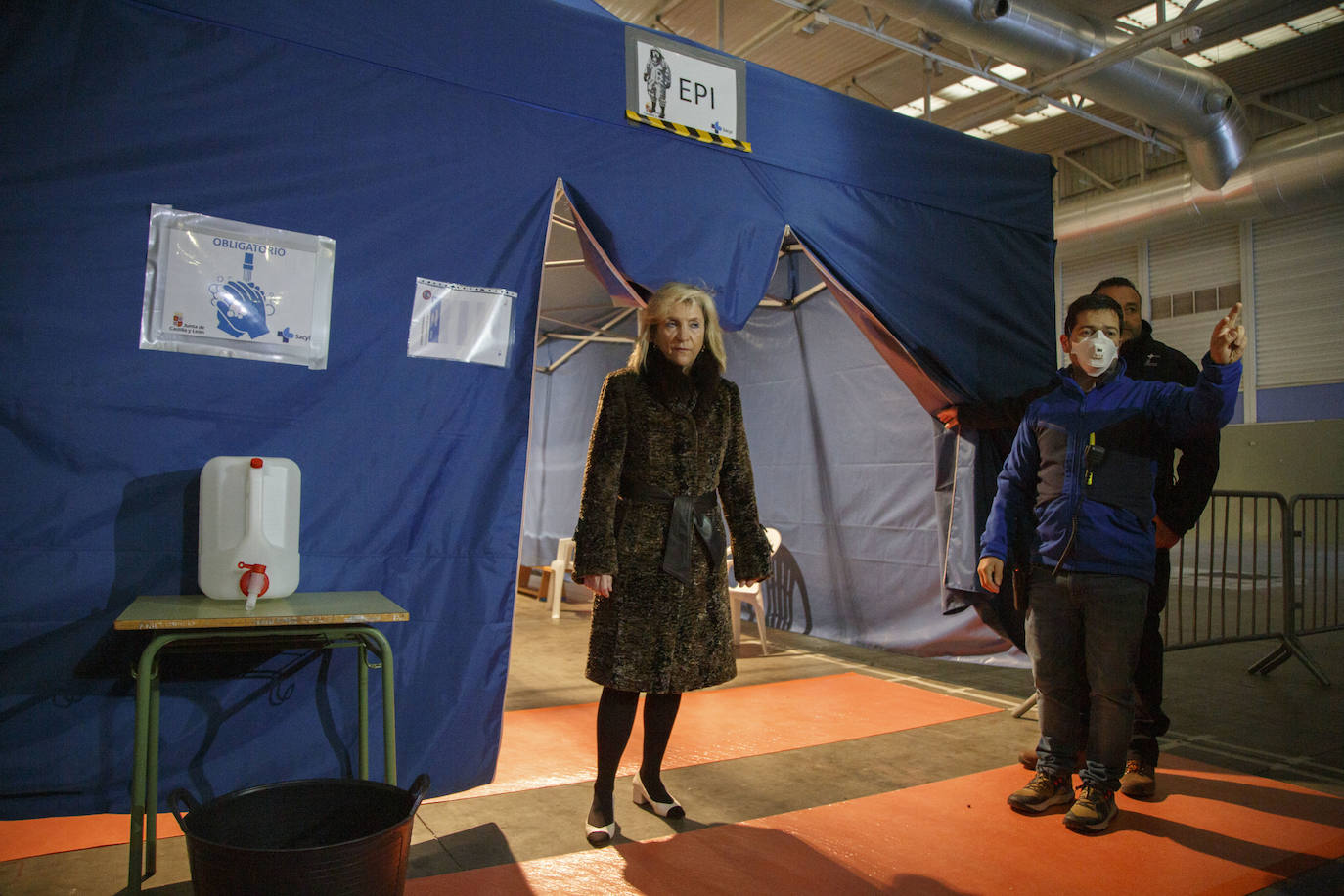 Instalaciones sanitarias habilitadas en el recinto de la Feria de Valladolid para atender a pacientes del coronavirus. 