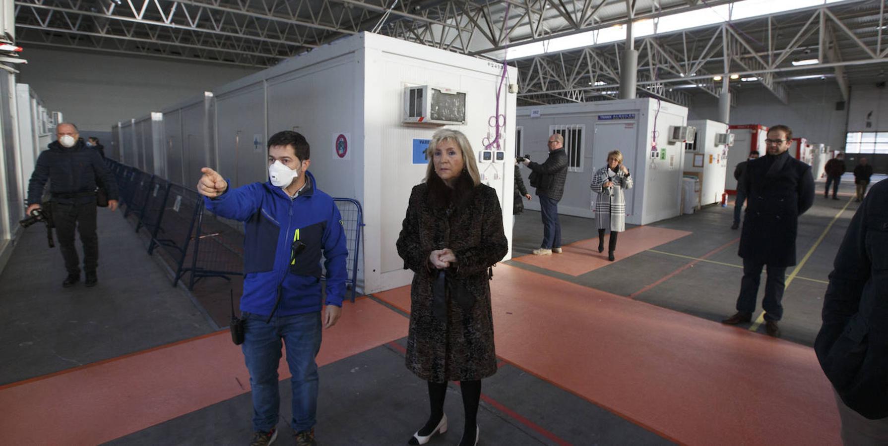 Instalaciones sanitarias habilitadas en el recinto de la Feria de Valladolid para atender a pacientes del coronavirus. 