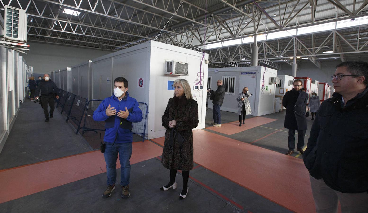 Instalaciones sanitarias habilitadas en el recinto de la Feria de Valladolid para atender a pacientes del coronavirus. 