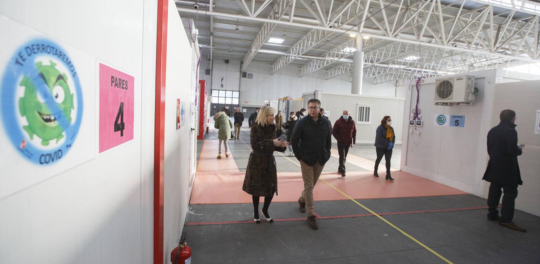 Instalaciones sanitarias habilitadas en el recinto de la Feria de Valladolid para atender a pacientes del coronavirus. 