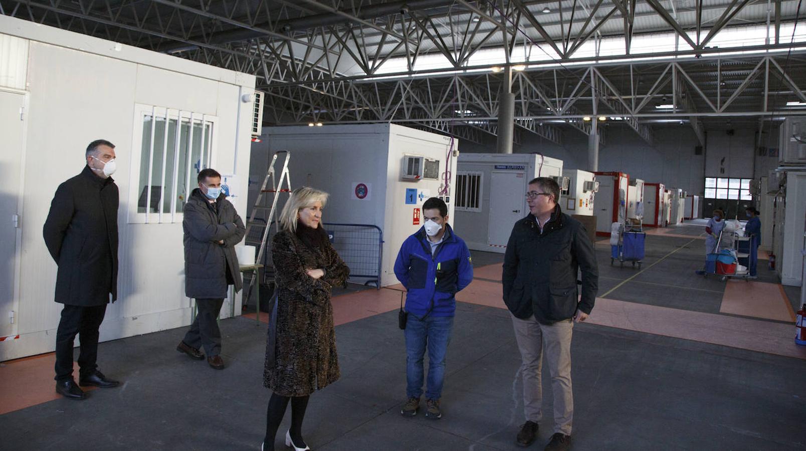 Instalaciones sanitarias habilitadas en el recinto de la Feria de Valladolid para atender a pacientes del coronavirus. 