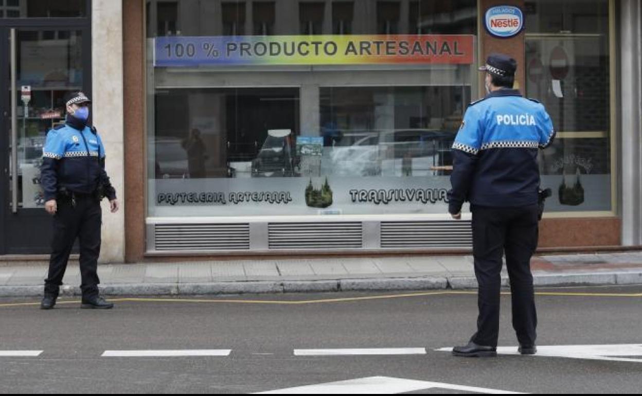 Control de la Policía de Palencia. 