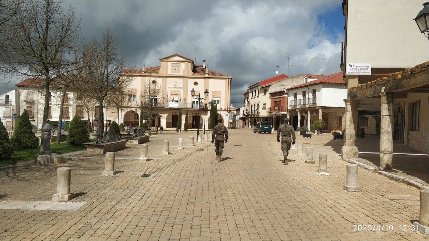 La UME interviene en centros de salud de la provincia de Palencia.