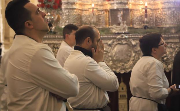 Imagen. La procesión de la Hermandad Dominicana de Salamanca no pudo procesionar por la lluvia. 
