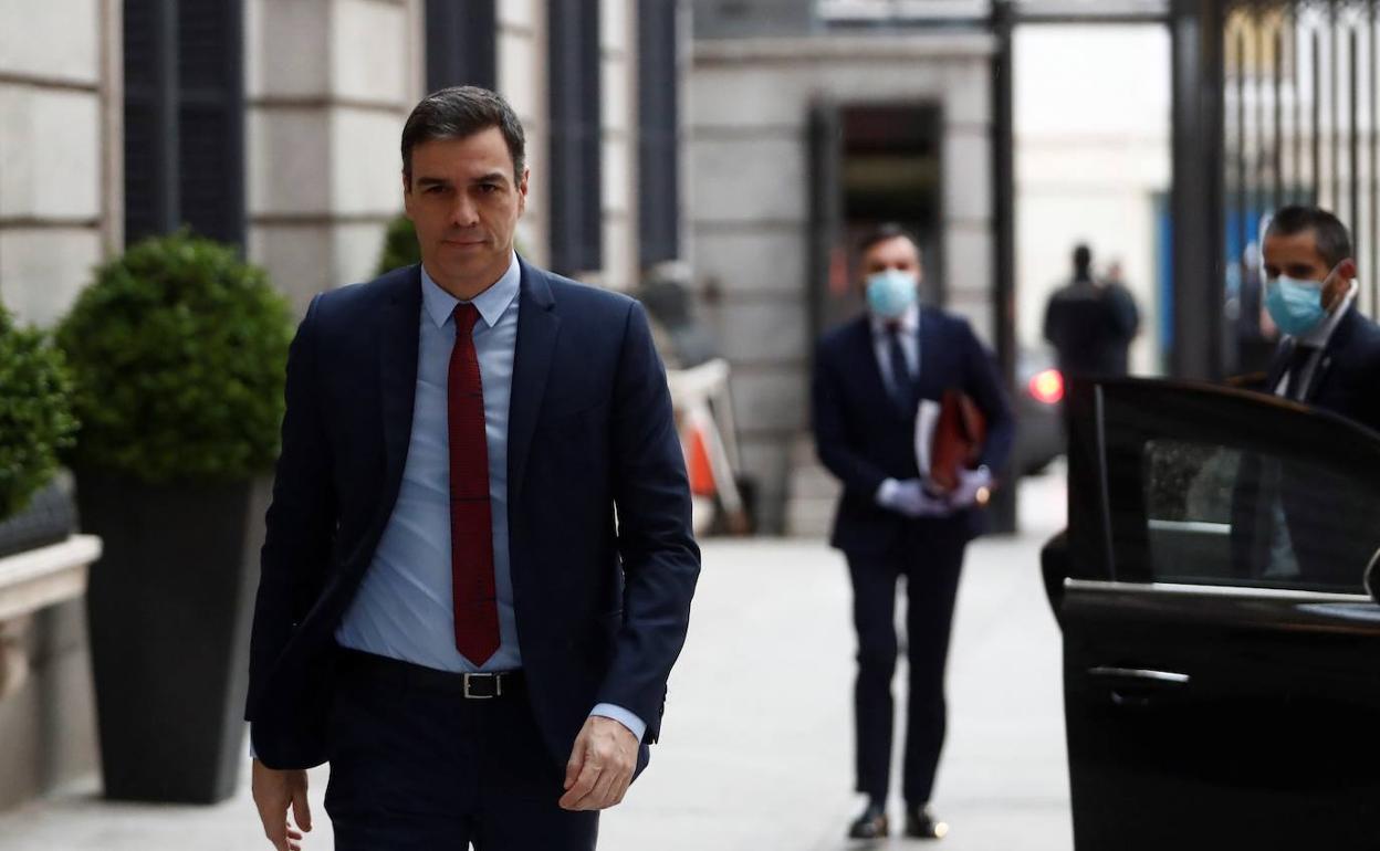 Pedro Sánchez, a su llegada al Congreso de los Diputados la pasada semana.