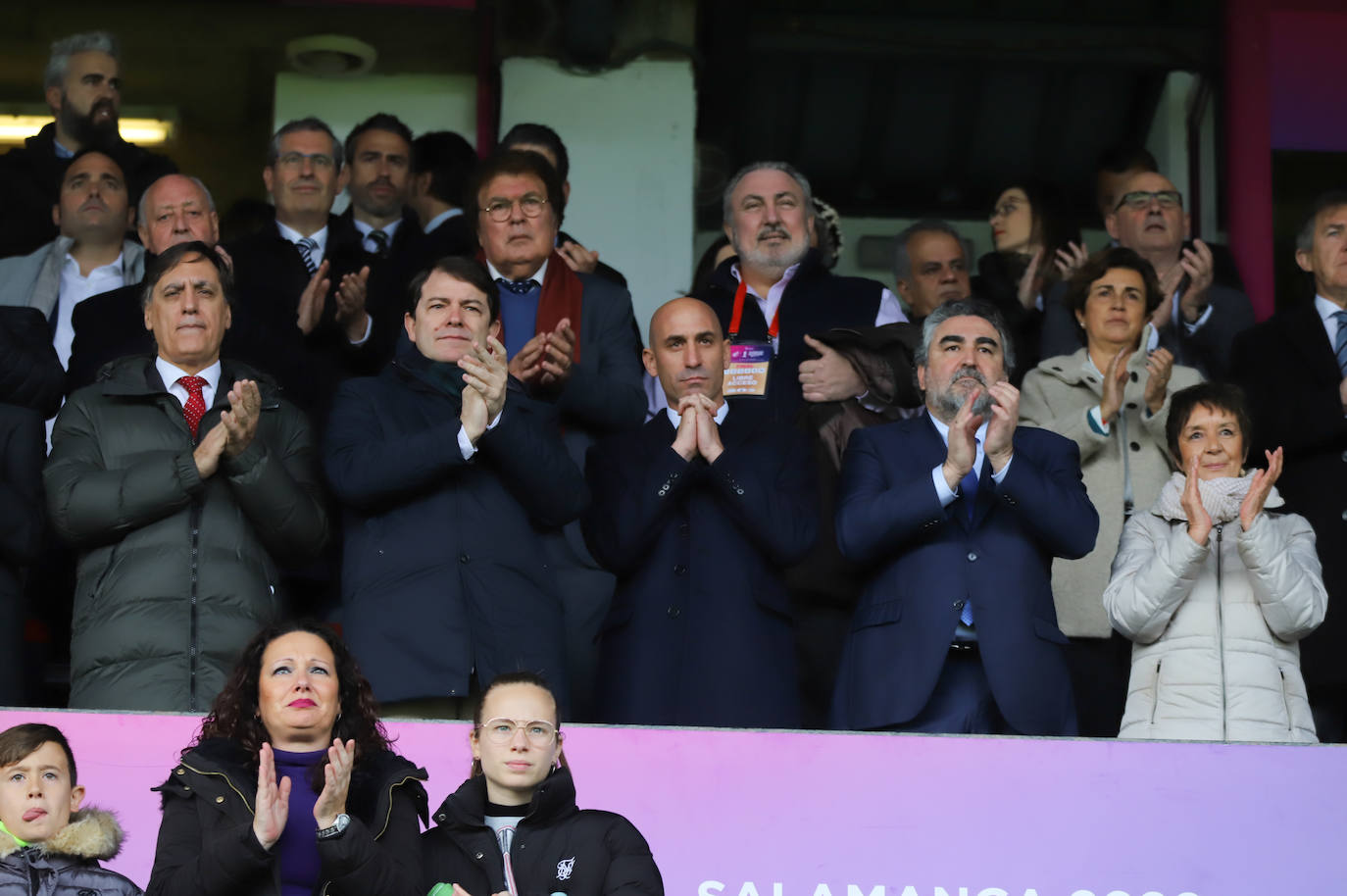 Luis Rubiales, en el palco del estadio Helmántico. 