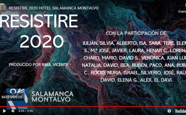 Los trabajadores del hotel Montalvo elaboran un videoclip al ritmo de 'Resistiré'