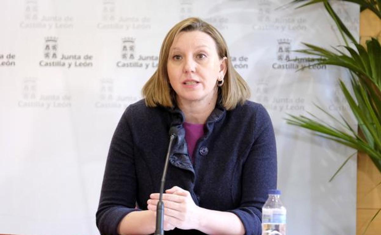 Isabel Blanco, durante la comparecencia. 