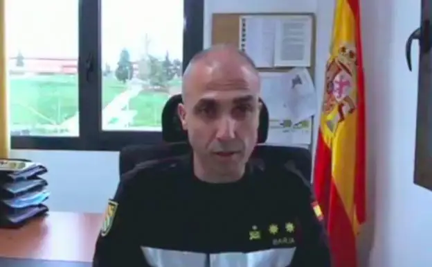 El teniente coronel José Alberto Barja, durante la entrevista. 