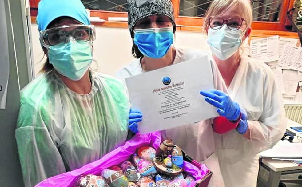 'Piedras de esperanza' contra el virus