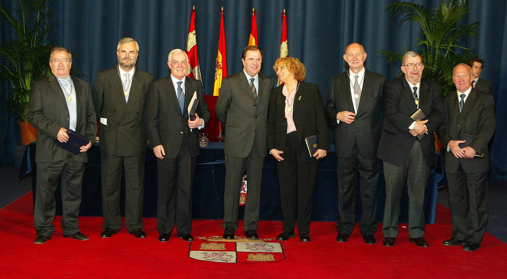 2002. Las Letras: Elena Santiago; Las Artes: José María García Fernández; Protección de Medio Ambiente: Ricardo Díez Hochleitner; Ciencias Sociales y Humanidades: Víctor García de la Concha; Restauración y Conservación del Patrimonio: Sebastián Battaner; Valores Humanos: Cermi Castilla y León; Investigación Científica y Técnica: Tomás Girbés Juan.