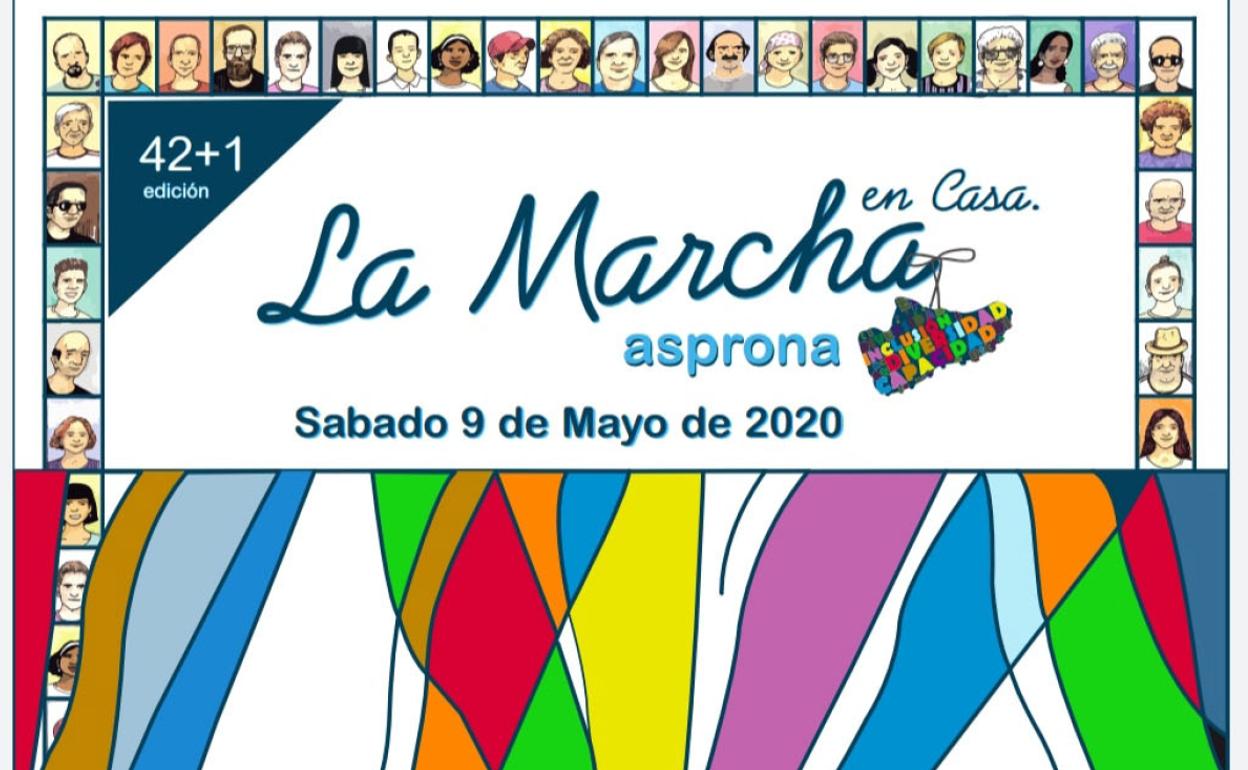 Cartel de la 42+1 edición de la Marcha Asprona.