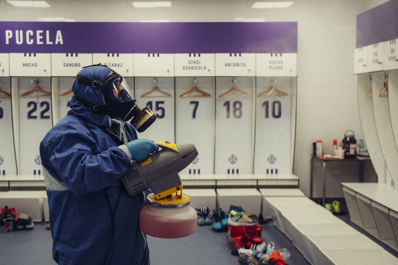 Fotos: Desinfección del estadio José Zorrilla