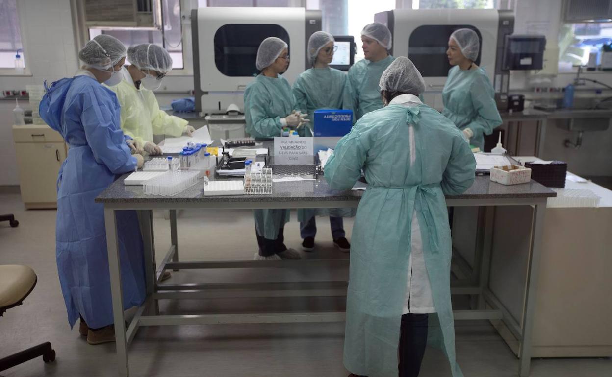 Laboratorio de Brasil que trabaja en la lucha con la covid-19.