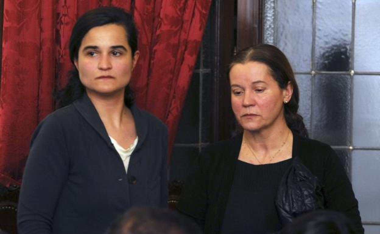 Triana y Montserrat, en una imagen de archivo del juicio. 