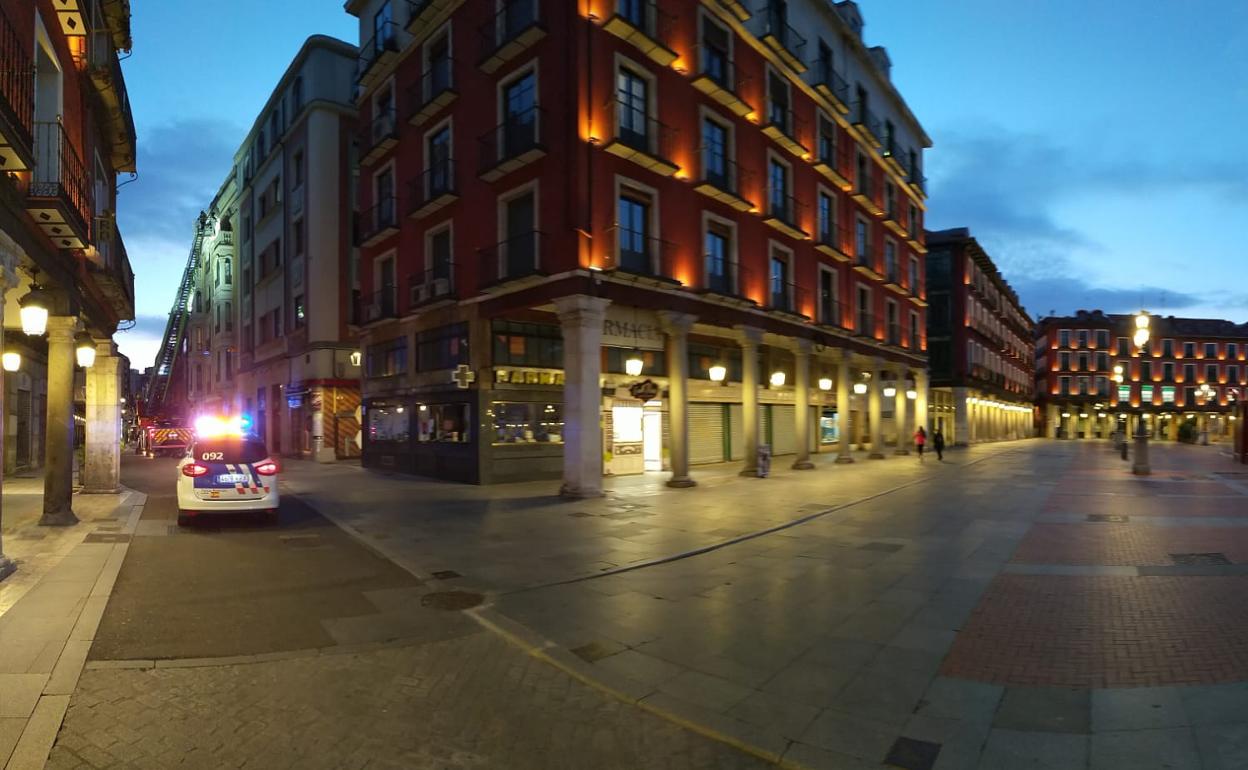 Intervención de los bomberos en Valladolid. 