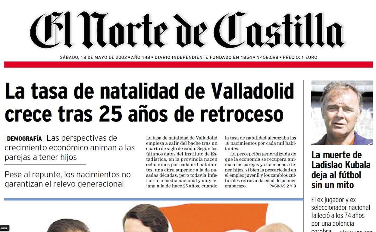 Portada de El Norte del 18 de mayo de 2002.