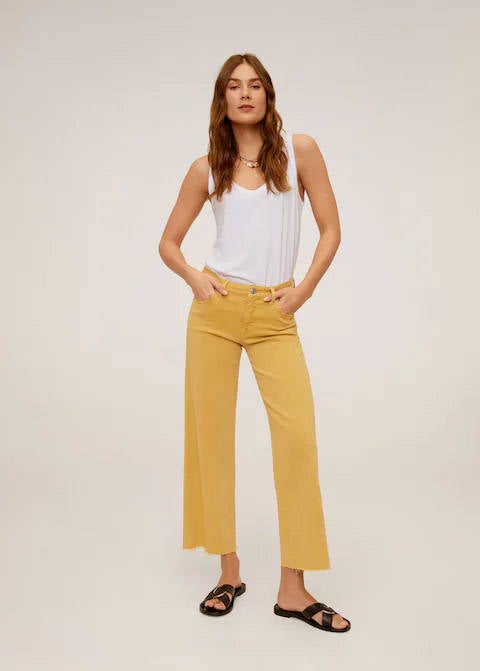 Jeans culotte mid waist de Mango, 29,99 euros.