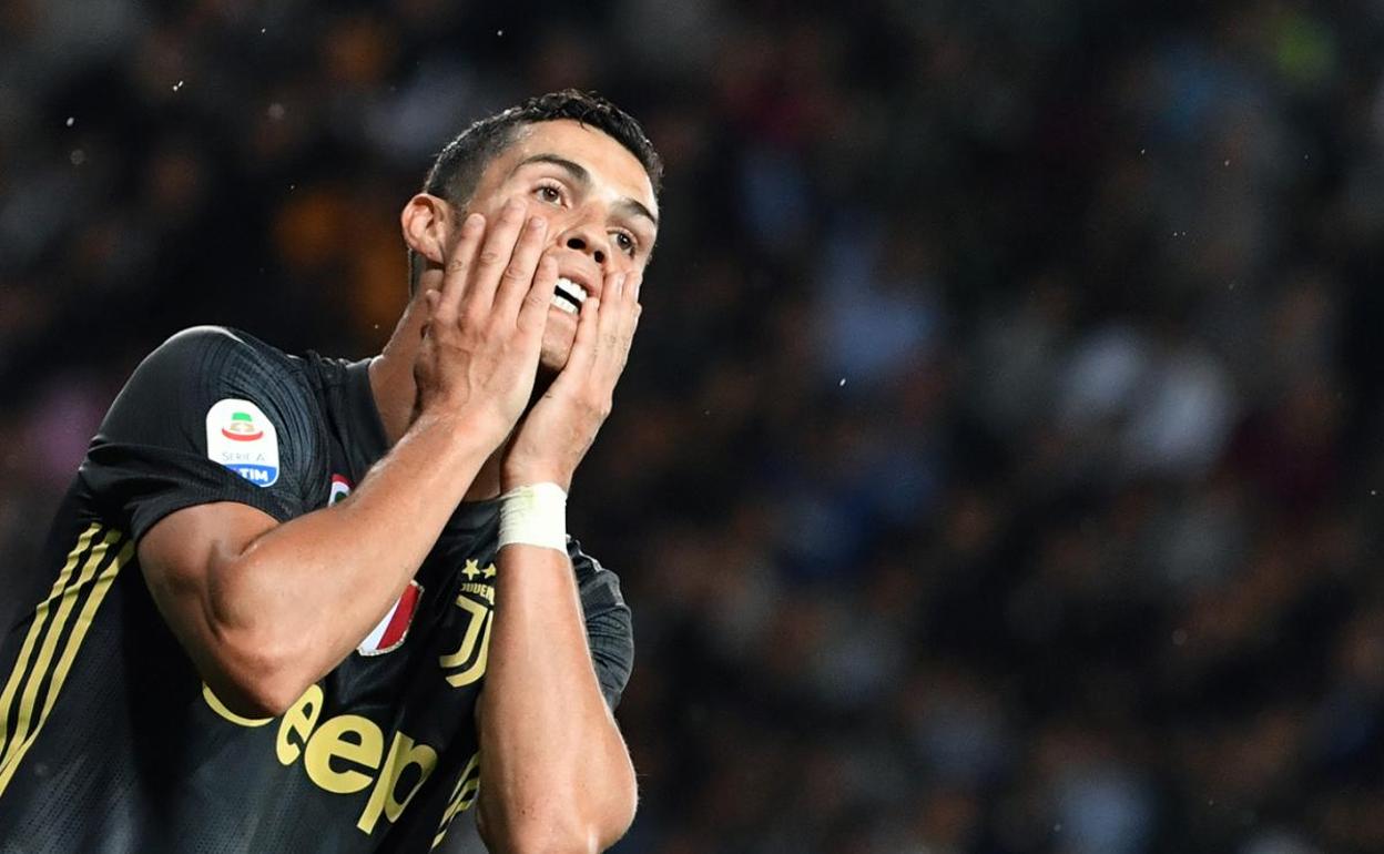 Cristiano Ronaldo, en un partido con la Juventus. 