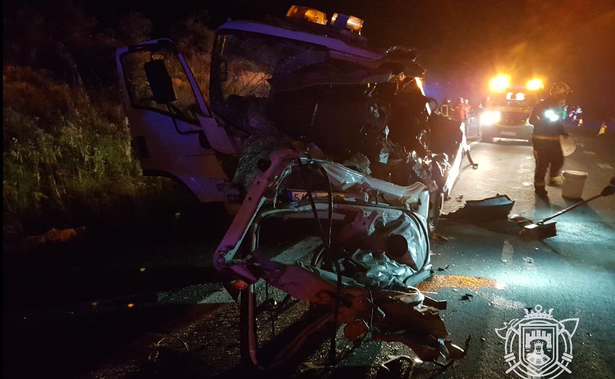 Imagen del accidente ocurrido en la AP-1.