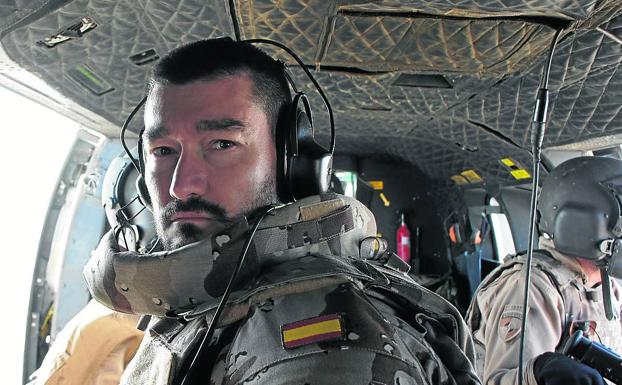 El teniente coronel Ángel José Espiga Gómez, en su primera misión en Afganistán.