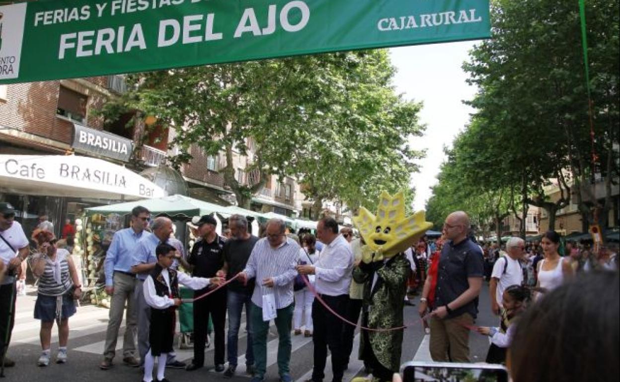 Inauguración de la Feria del Ajo de Zamora el año pasado. 