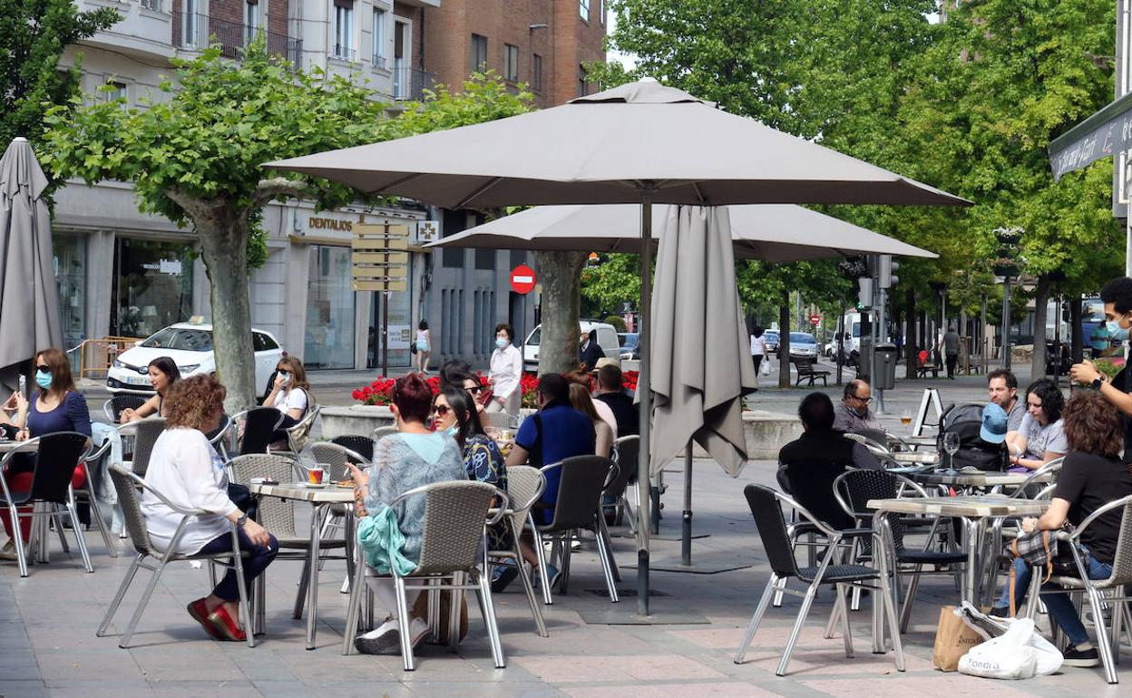Terraza abierta en Valladolid.