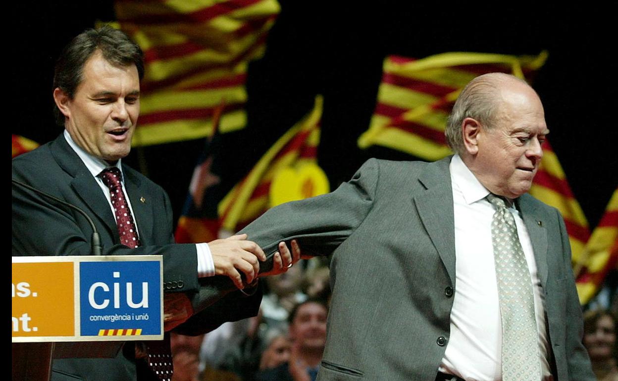 Artur Mas y Jordi Pujol, en 2003. 